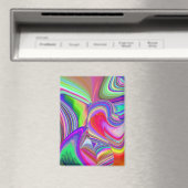 Summerrainbow , Abstrakt 3D Rainbowart Magnet (In Situ (Geschirrspüler))