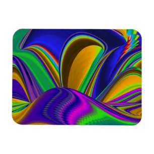 Summerrainbow , Abstrakt 3D Rainbowart Magnet