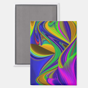 Summerrainbow , Abstrakt 3D Rainbowart Magnet