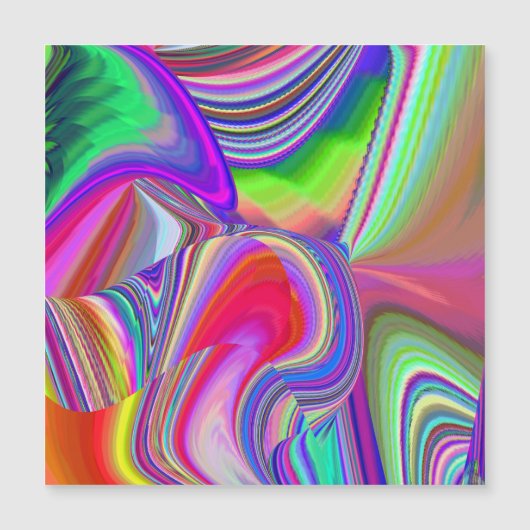 Summerrainbow , Abstrakt 3D Rainbowart Magnetkarte (Vorderseite)