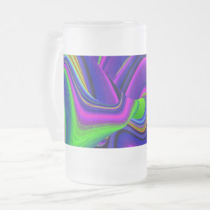 Summerrainbow , Abstrakt 3D Rainbowart Mattglas Bierglas