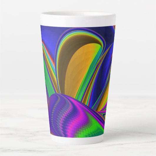 Summerrainbow , Abstrakt 3D Rainbowart Milchtasse (Vorderseite)