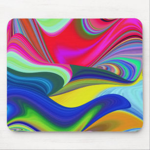 Summerrainbow , Abstrakt 3D Rainbowart Mousepad