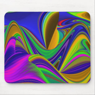 Summerrainbow , Abstrakt 3D Rainbowart Mousepad