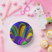 Summerrainbow , Abstrakt 3D Rainbowart Pappteller (Party)