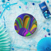Summerrainbow , Abstrakt 3D Rainbowart Pappteller (Party)