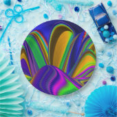 Summerrainbow , Abstrakt 3D Rainbowart Pappteller (Party)
