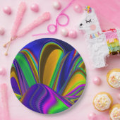Summerrainbow , Abstrakt 3D Rainbowart Pappteller (Party)