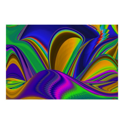 Summerrainbow , Abstrakt 3D Rainbowart Poster (Vorderseite)