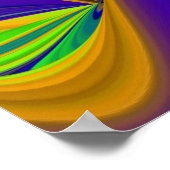 Summerrainbow , Abstrakt 3D Rainbowart Poster (Ecke)