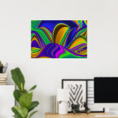 Summerrainbow , Abstrakt 3D Rainbowart Poster (Heimbüro)