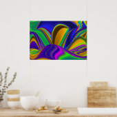 Summerrainbow , Abstrakt 3D Rainbowart Poster (Küche)