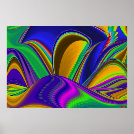 Summerrainbow , Abstrakt 3D Rainbowart Poster (Vorne)
