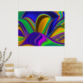 Summerrainbow , Abstrakt 3D Rainbowart Poster (Küche)