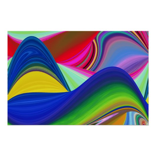 Summerrainbow , Abstrakt 3D Rainbowart Poster (Vorderseite)