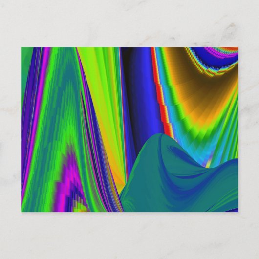 Summerrainbow , Abstrakt 3D Rainbowart Postkarte (Vorderseite)