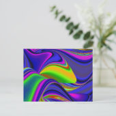 Summerrainbow , Abstrakt 3D Rainbowart Postkarte (Stehend Vorderseite)