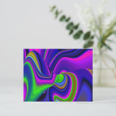 Summerrainbow , Abstrakt 3D Rainbowart Postkarte (Stehend Vorderseite)