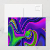 Summerrainbow , Abstrakt 3D Rainbowart Postkarte (Vorne/Hinten)