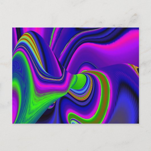 Summerrainbow , Abstrakt 3D Rainbowart Postkarte (Vorderseite)
