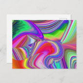 Summerrainbow , Abstrakt 3D Rainbowart Postkarte (Vorne/Hinten)