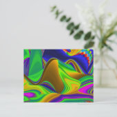 Summerrainbow , Abstrakt 3D Rainbowart Postkarte (Stehend Vorderseite)