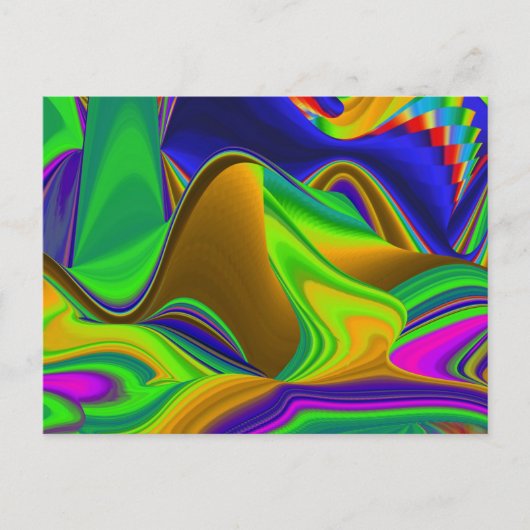 Summerrainbow , Abstrakt 3D Rainbowart Postkarte (Vorderseite)