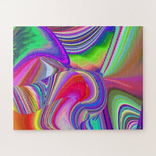 Summerrainbow , Abstrakt 3D Rainbowart Puzzle (Horizontal)