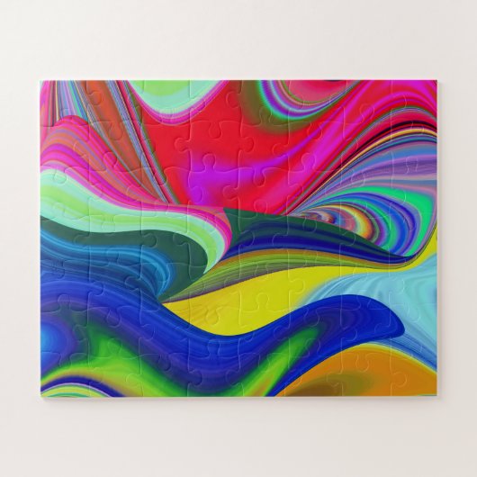 Summerrainbow , Abstrakt 3D Rainbowart Puzzle (Horizontal)