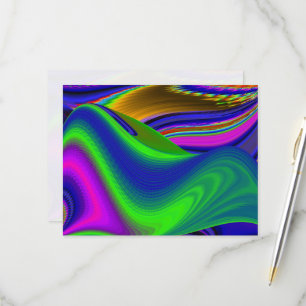Summerrainbow , Abstrakt 3D Rainbowart RSVP Karte