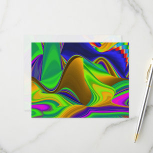 Summerrainbow , Abstrakt 3D Rainbowart RSVP Karte