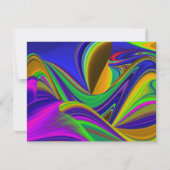 Summerrainbow , Abstrakt 3D Rainbowart RSVP Karte (Vorderseite)