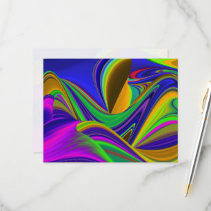 Summerrainbow , Abstrakt 3D Rainbowart RSVP Karte