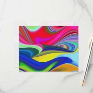 Summerrainbow , Abstrakt 3D Rainbowart RSVP Karte