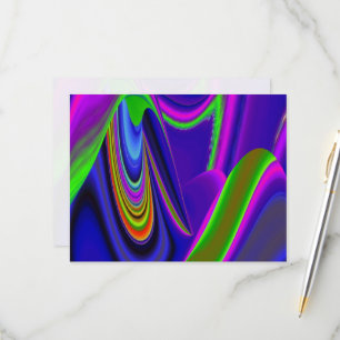 Summerrainbow , Abstrakt 3D Rainbowart RSVP Karte