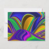 Summerrainbow , Abstrakt 3D Rainbowart RSVP Karte (Vorderseite)