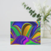 Summerrainbow , Abstrakt 3D Rainbowart RSVP Karte (Stehend Vorderseite)
