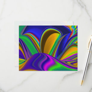 Summerrainbow , Abstrakt 3D Rainbowart RSVP Karte