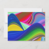 Summerrainbow , Abstrakt 3D Rainbowart RSVP Karte (Vorderseite)
