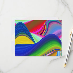 Summerrainbow , Abstrakt 3D Rainbowart RSVP Karte