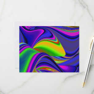 Summerrainbow , Abstrakt 3D Rainbowart RSVP Karte