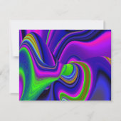Summerrainbow , Abstrakt 3D Rainbowart RSVP Karte (Vorderseite)