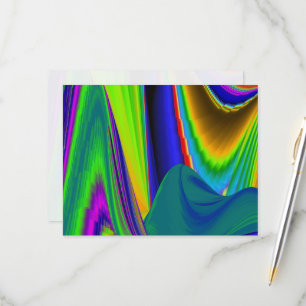 Summerrainbow , Abstrakt 3D Rainbowart RSVP Karte