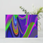 Summerrainbow , Abstrakt 3D Rainbowart Save The Date (Stehend Vorderseite)