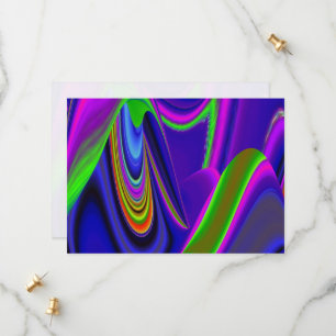 Summerrainbow , Abstrakt 3D Rainbowart Save The Date
