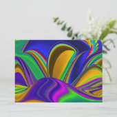 Summerrainbow , Abstrakt 3D Rainbowart Save The Date (Stehend Vorderseite)