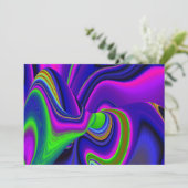 Summerrainbow , Abstrakt 3D Rainbowart Save The Date (Stehend Vorderseite)