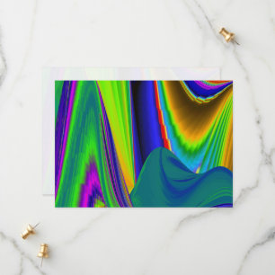 Summerrainbow , Abstrakt 3D Rainbowart Save The Date
