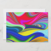 Summerrainbow , Abstrakt 3D Rainbowart Save The Date (Vorderseite)
