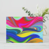 Summerrainbow , Abstrakt 3D Rainbowart Save The Date (Stehend Vorderseite)